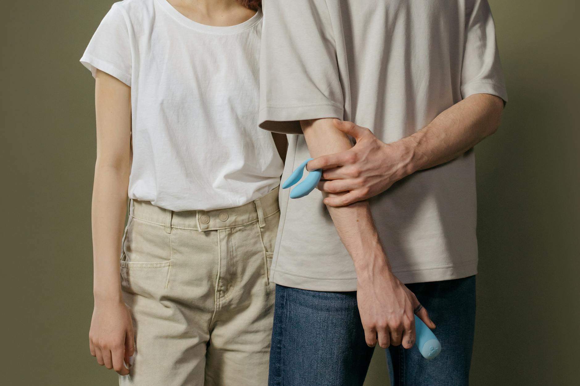 Couple with vibrator